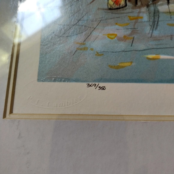 Paris Avenue des Champs-Élysées Watercolor Print Pierre Eugene Cambier - Picture 5 of 10